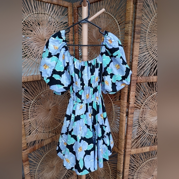 Floral Puff Sleeve Dress_Small - Picture 3 of 8
